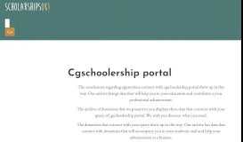 
							         cgschoolership portal - Scholarship 2019								  
							    