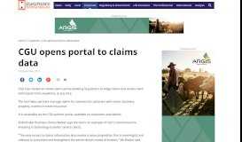 
							         CGU opens portal to claims data - Corporate - Insurance News ...								  
							    