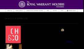 
							         CH & Co Catering Ltd | Royal Warrant Holders Association								  
							    
