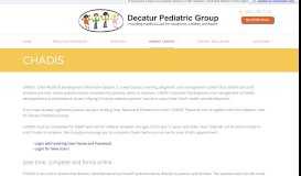 
							         CHADIS - Decatur Pediatric Group - Pediatrics for Family Health								  
							    
