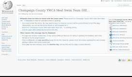 
							         Champaign County YMCA Heat Swim Team (HEAT) - Wikipedia								  
							    