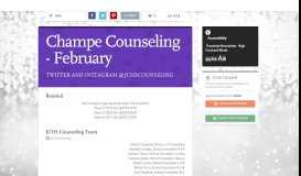 
							         Champe Counseling - February | Smore Newsletters for Education								  
							    