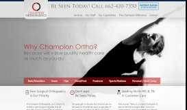 
							         Champion Orthopaedic Clinic and Sports Medicine, Southaven, MS ...								  
							    