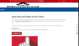 
							         Chance to win Minnesota Twins tickets! | Memorial Blood ...								  
							    