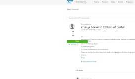 
							         change backend system of portal - SAP Archive								  
							    