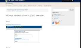 
							         Change HRMS Alternate Login ID Password - University IT								  
							    