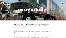 
							         Change in GM Hourly Direct Deposit Process | uawgmtalks								  
							    