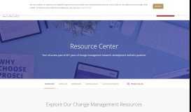 
							         Change Management Resource Center | Prosci								  
							    