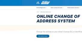 
							         Change of Address - DMV - CA.gov								  
							    