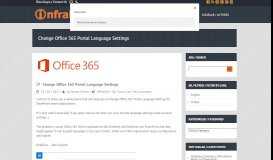
							         Change Office 365 Portal Language Settings - www.infralib.com								  
							    