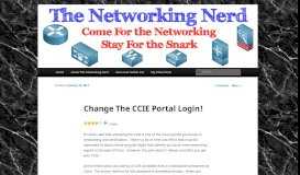 
							         Change The CCIE Portal Login! | The Networking Nerd								  
							    