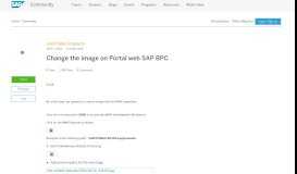 
							         Change the image on Portal web SAP BPC | SAP Blogs								  
							    
