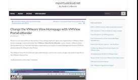 
							         Change the VMware View Homepage with VMView Portal eXtender ...								  
							    