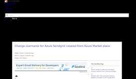 
							         Change username for Azure Sendgrid created from Azure Market place ...								  
							    