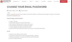 
							         Change Your Email Password • Dakota Central								  
							    