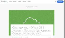 
							         Change Your Office 365 Account Settings (Language, Contact ...								  
							    