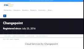 
							         Changepoint | Cloud Security Alliance								  
							    