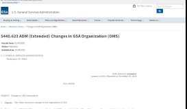 
							         Changes in GSA Organization (OMS) | GSA								  
							    
