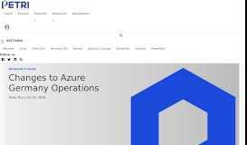 
							         Changes to Azure Germany Operations - Petri								  
							    