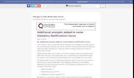 
							         Changes to CQC Notification Forms - GovDelivery								  
							    
