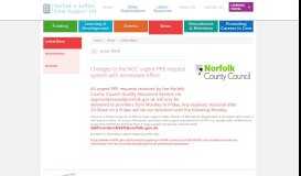 
							         Changes to the Norfolk County Council Provider Portal								  
							    