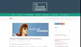 
							         Changes to UC Application After Submission | CA College Transfer								  
							    