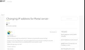 
							         Changing IP address for Portal server | GeoNet, The Esri Community ...								  
							    