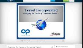 
							         Changing the Future of Corporate Travel… - ppt download - SlidePlayer								  
							    
