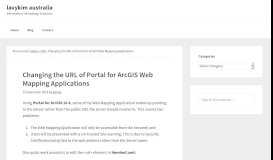 
							         Changing the URL of Portal for ArcGIS Web Mapping Applications								  
							    