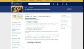 
							         Changing Your e-Campus Password - The University of Rhode Island								  
							    