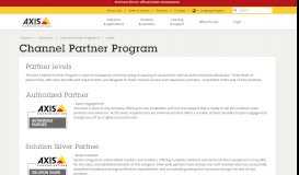 
							         Channel Partner Program | Axis Communications								  
							    