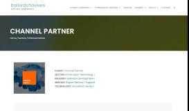 
							         Channel Partner SharePoint Case Study | Ballard Chalmers								  
							    