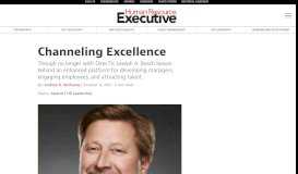 
							         Channeling Excellence | HRExecutive.com : HRExecutive.com								  
							    