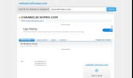 
							         channelw.wipro.com at WI. IIS Windows Server								  
							    
