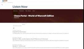
							         Chaos Portal - World of Warcraft Edition | Listen via Stitcher for ...								  
							    