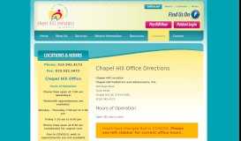 
							         Chapel Hill Office Directions | Chapel Hill Pediatrics								  
							    