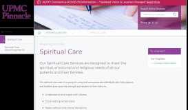 
							         Chaplaincy Services | Patients & Visitors - UPMC Pinnacle Hanover								  
							    