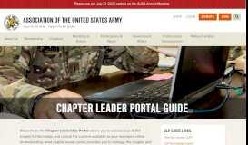 
							         Chapter Leader Portal Guide | Association of the United States Army								  
							    