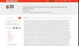 
							         Characterization of Portal Vein Glucose Sensor Responsible for ...								  
							    