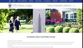 
							         charges & contributions - Villa Maria College |								  
							    