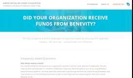
							         Charities FAQ — American Online Giving Foundation								  
							    