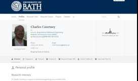 
							         Charles Courtney — the University of Bath's research portal								  
							    