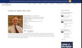 
							         Charles G. Miller, MD. FACS | Appalachian Regional Healthcare System								  
							    