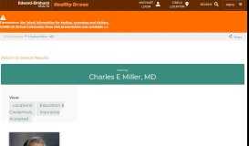 
							         Charles Miller | Edward-Elmhurst Health								  
							    