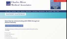 
							         Charles River Medical Associates Patient Portal								  
							    