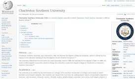 
							         Charleston Southern University - Wikipedia								  
							    