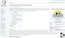
							         Charlotte County Public Schools - Wikipedia								  
							    