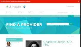 
							         Charlotte Joslin - Ophthalmology | UI Health								  
							    