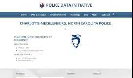 
							         Charlotte-Mecklenburg, North Carolina Police - Police Data Initiative								  
							    