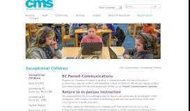 
							         Charlotte-Mecklenburg Schools Programs for Exceptional Children								  
							    